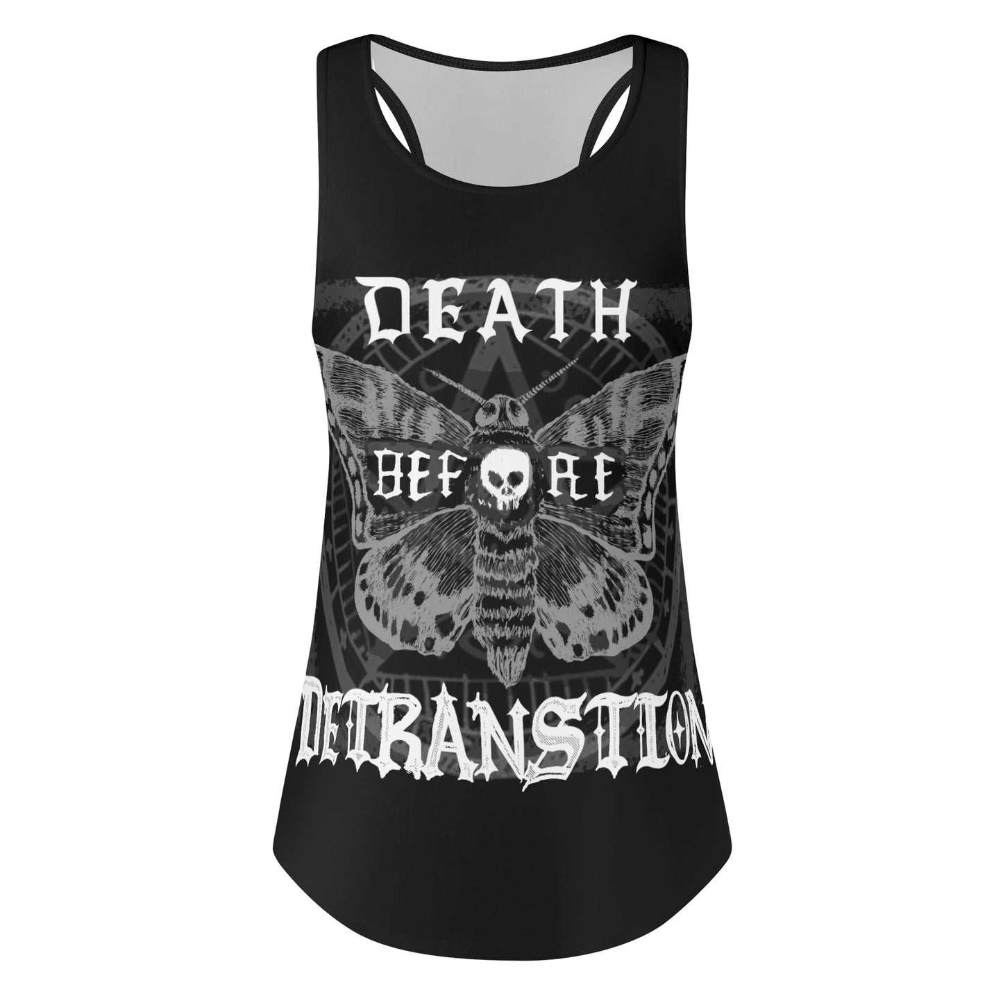 "Death Before Detransition" Women's Black Loose Tank Top